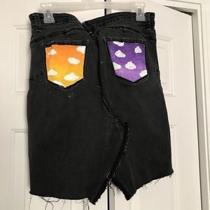 Homemade custom denim skirt